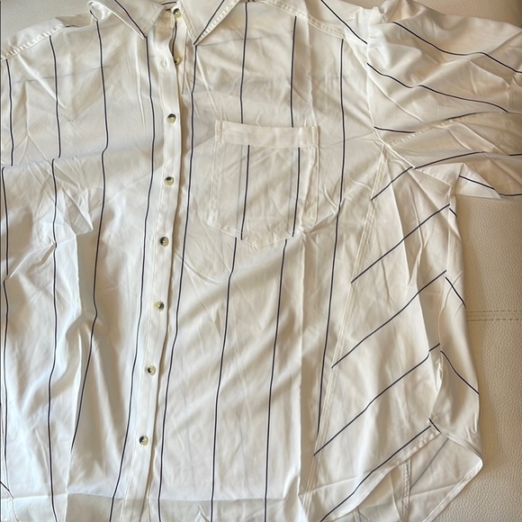 BiBi Button Down Striped Shirt - Size XL - Picture 4 of 8